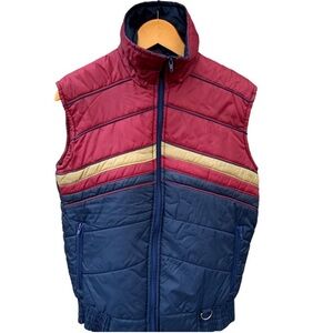 Vintage Avalanche Color Block Puffer Vest Small
